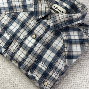 Ariat Mens Hampton Retro Fitted Plaid Western Snap Long Sleeve Shirt 10054710 M